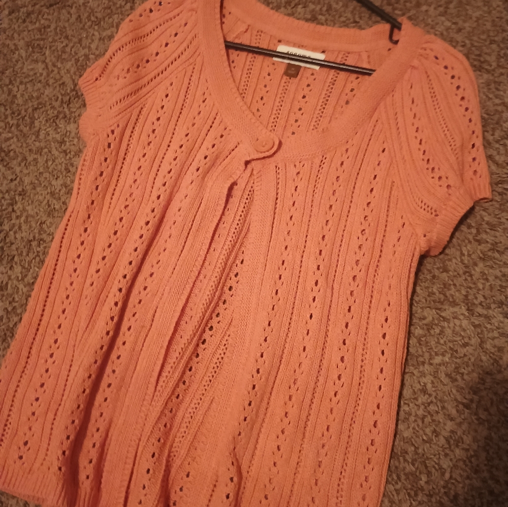 Women's sanoma size medium one button cardigan